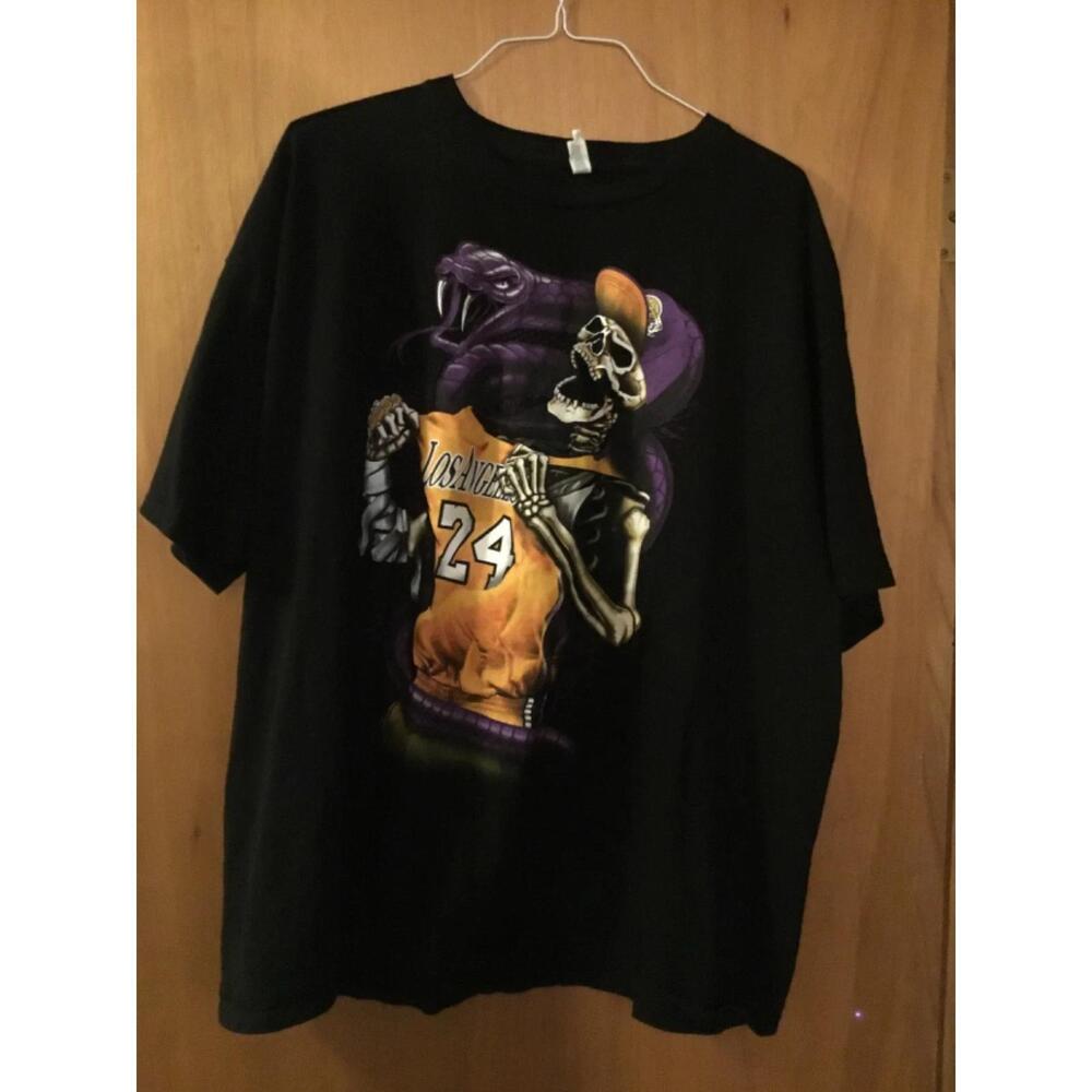 Kobe Bryant Size 3Xl Mamba Skeleton Los Angeles Lakers 24 Graphic Shirt Nba